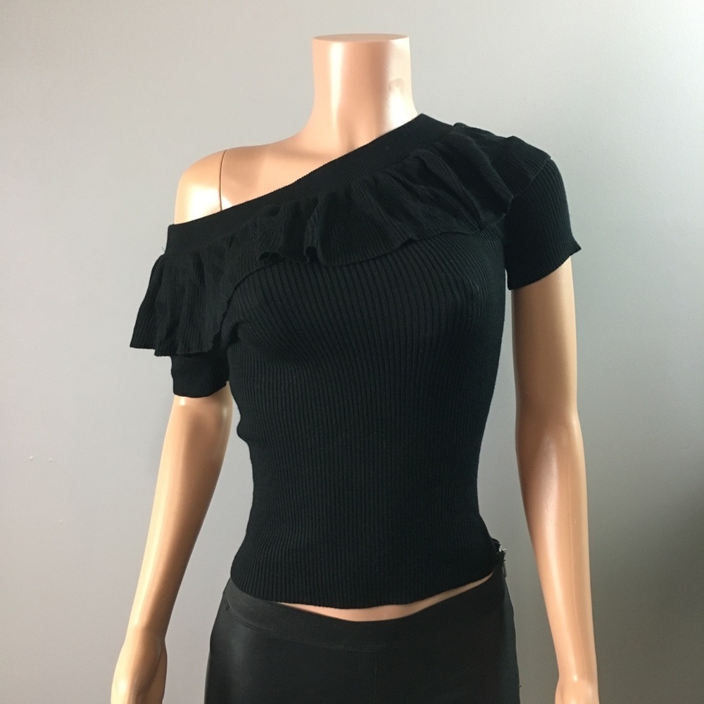 Hooked up ribbed cold shoulder top - Picture 4 of 7
